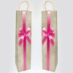 Gift bag 35x10cm, bottle with an elegant large satin bow,