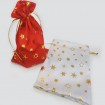 Satin bag 24x18cm. Very elegant shine. fine fabric with gold