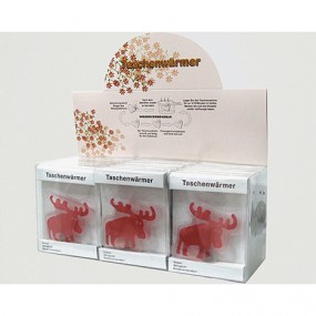 Pocket warmer elk in display 10x10cm