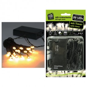 LED Lightchain 20 LED warmwhite, outdoor (IP 44)