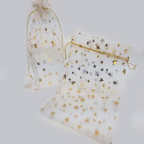 Very elegant organza bags 23x16cm as a set of 2, with