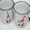 Coffee mug gnome 8.7x8.6cm, 2 assorted motifs, made from the