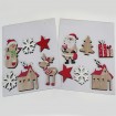 Great wooden decoration set of 6 on card 5.9x3.7x0.5cm and