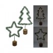 LED Christmas decoration XXL 60x45cm star + fir