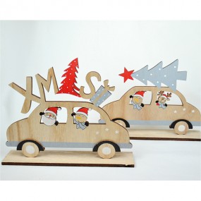 Weihnachtsauto mit Baum oder Xmas XL 13x12x4cm, auf breitem