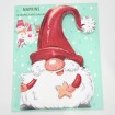 Napkins pack of 12 in gnome shape with star, on