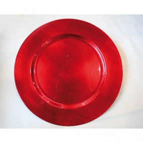 Christmas plate XXL red 33x33x1,8cm